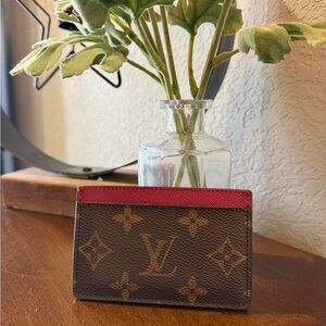 Louis Vuitton Monogram Card Case / Pink